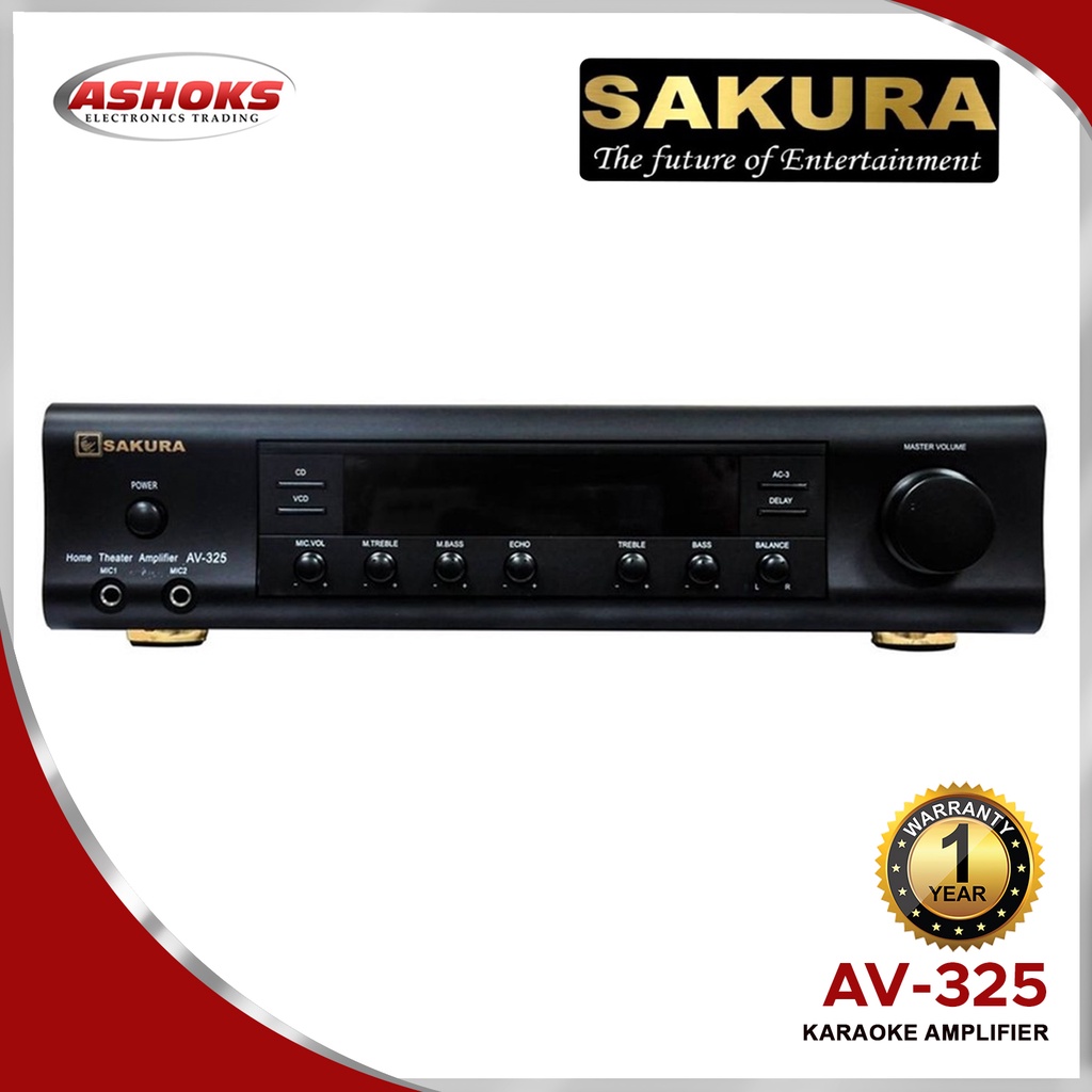 Sakura Amplifier AV 325 / Sakura AV-325 / Sakura Karaoke Amplifier 150w