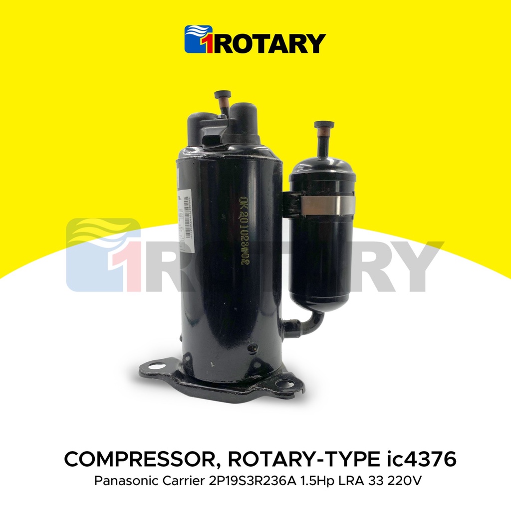 1Rotary Compressor, Rotary Type Panasonic Carrier 2P19S3R236A 1.5Hp LRA
