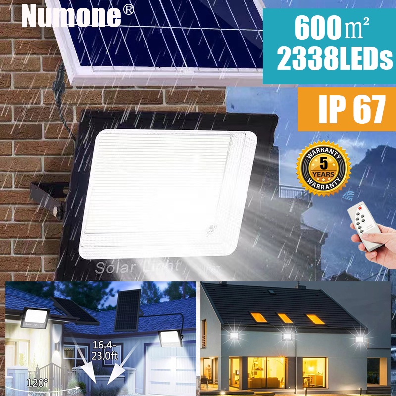 Solar LED Outdoor Street Light IP67 Waterproof Sensor Remote Control