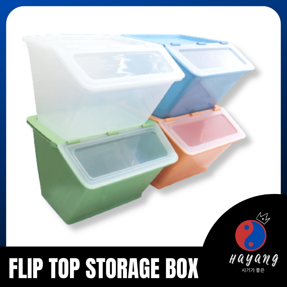 Hayang PH Flip Top Storage Box with Wheels Big Container 48L & 56L