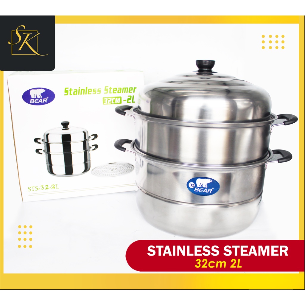 STAINLESS STEAMER 2L,3L 30cm 32cm Food steamer for home/business Cookware & Kitchenware