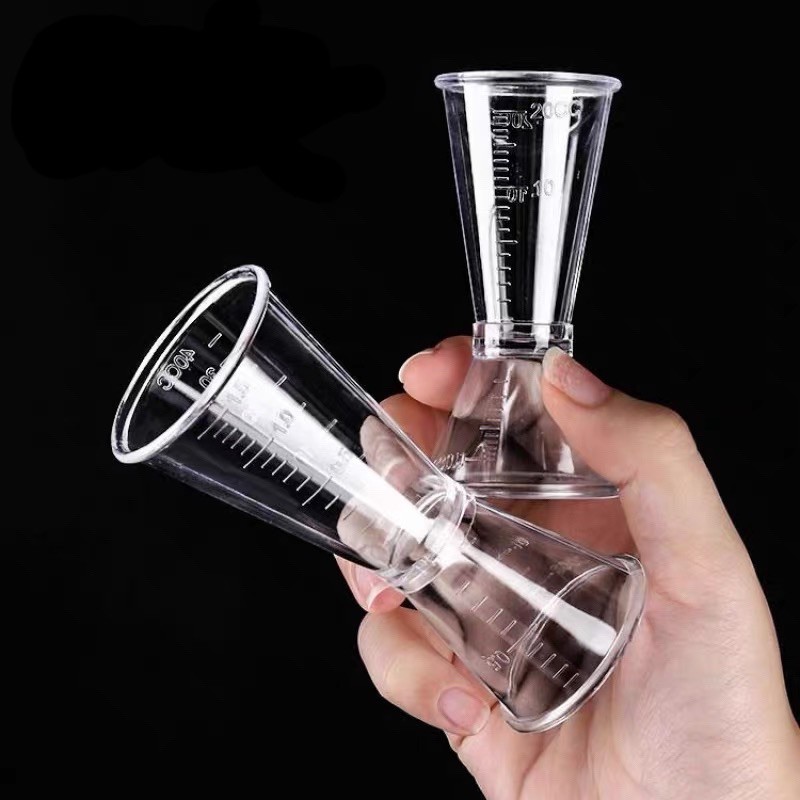 Double Jigger Measuring Cup 20/40cc Transparent Jigger with