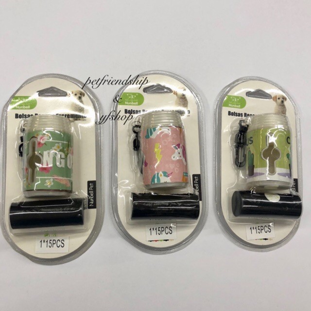 pet poop plastic bag Nunbell Poop Plastic Dispenser with Refill