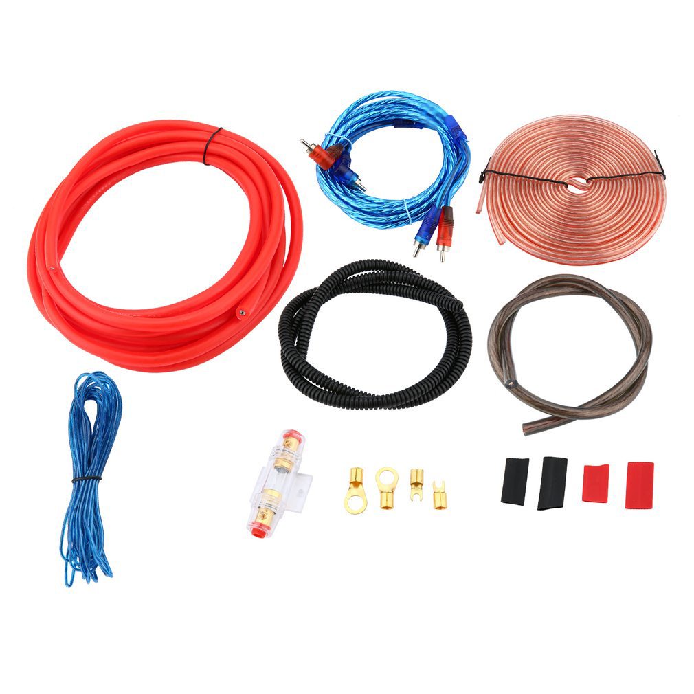 Professional 2300W 4 Gauge Amp Kit Amplifier Install Wiring & 2.5 Farad