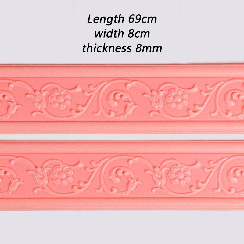 Border wall sticker foam top corner line selfadhesive plaid wallpaper