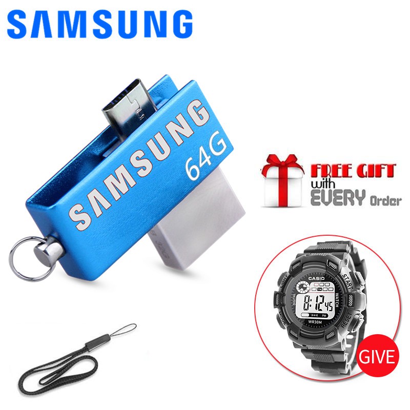 SAMSUNG 64GB OTG USB Flash Drive Stick Pen Drive Memory Stick for Android PC With free Men's