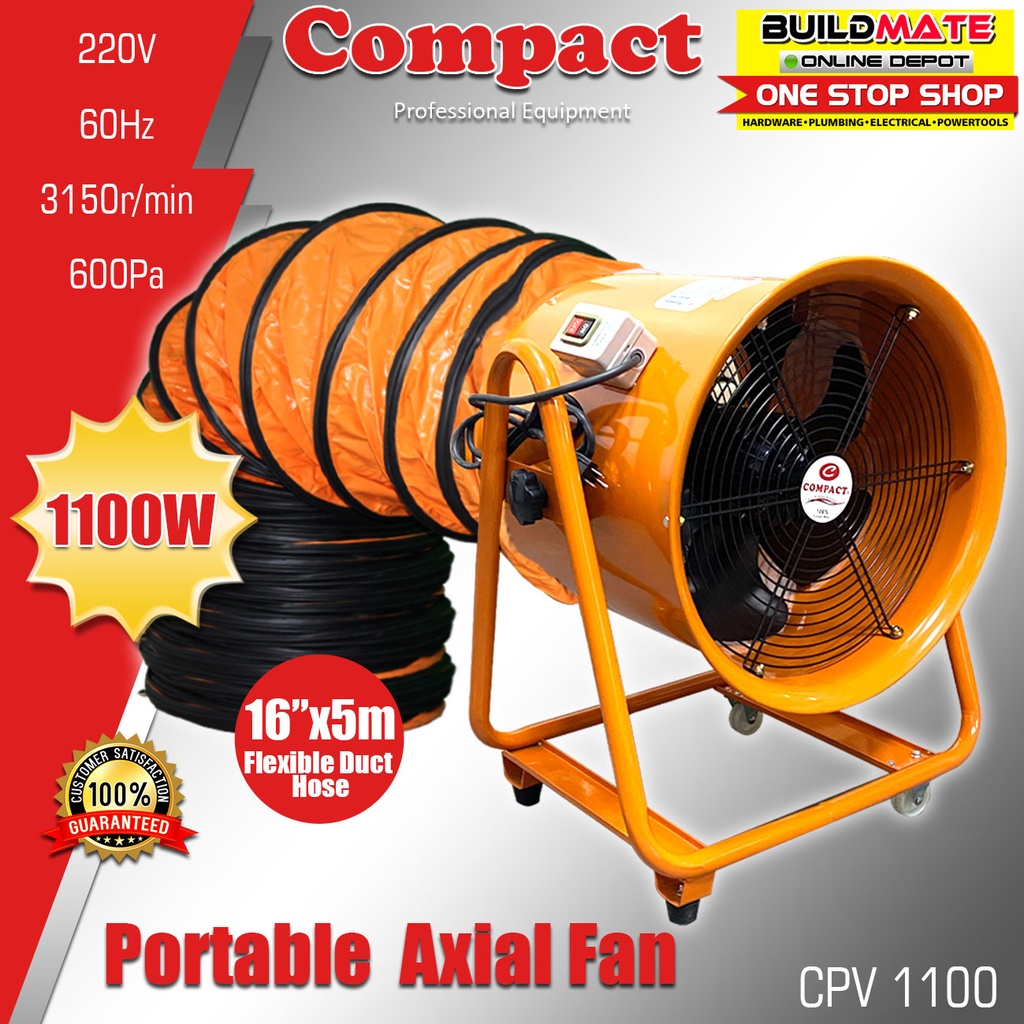 COMPACT 16" Portable Axial Fan Industrial Air Blower Ventilator CPV