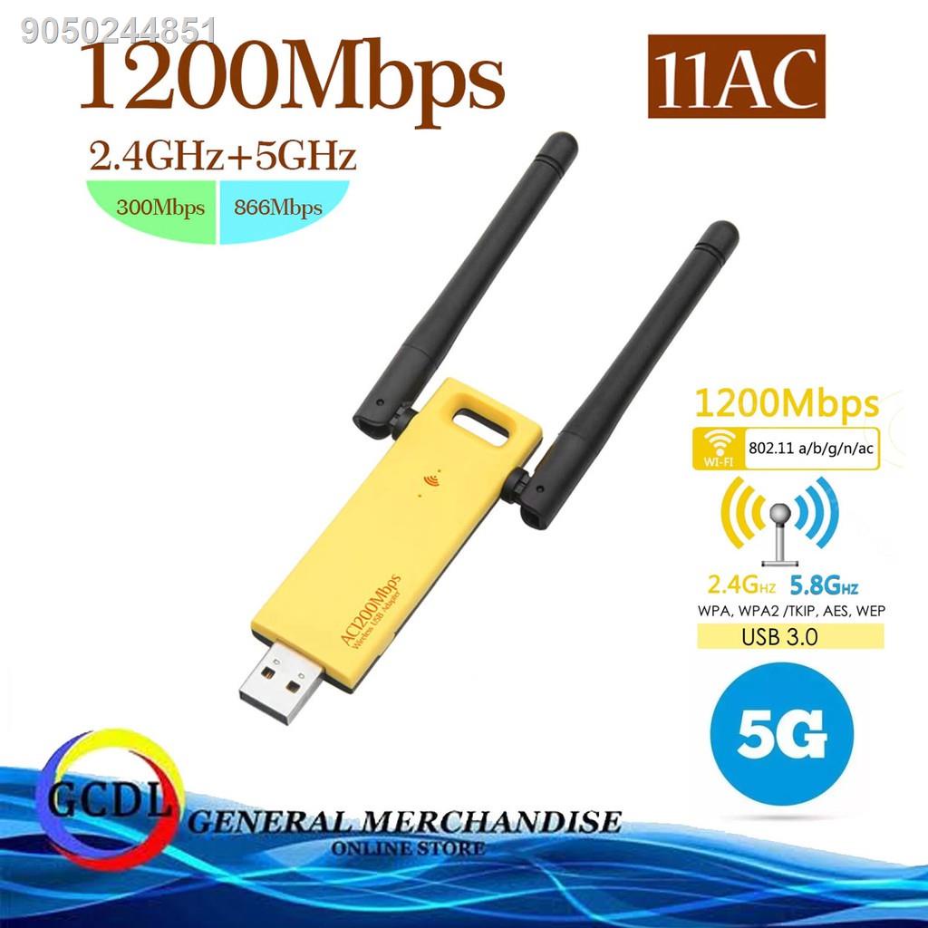 1200 Mbps AC1200 USB Dual Band Wireless USB Adapter WiFi 2.4 GHz / 5.0