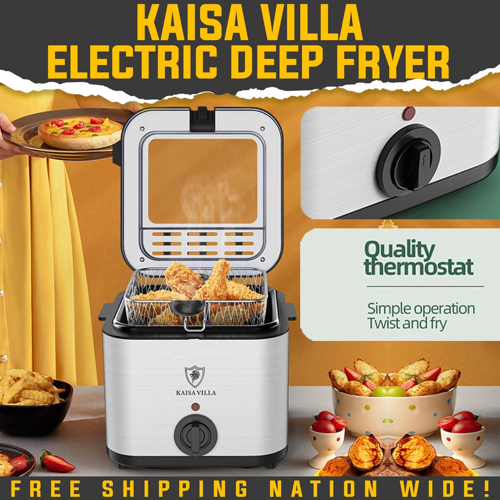 Kaisa Villa deep fryer 2.5L electric fryer french fries frying pan
