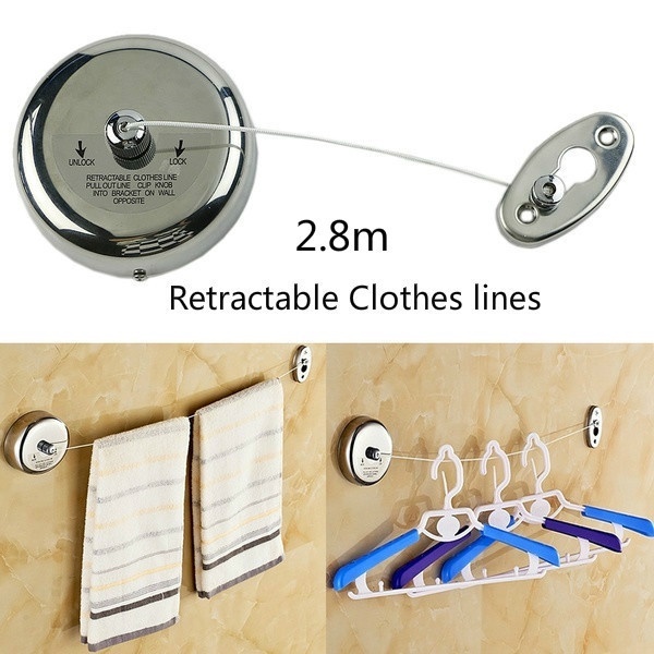 Retractable Clothesline Durable with Heavy Duty Adjustable Rope Shower