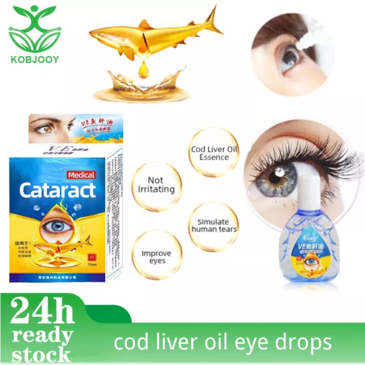 15ml Eye Drops For Cataract Cure Eyes Cod liver oil Cool Clean Drop