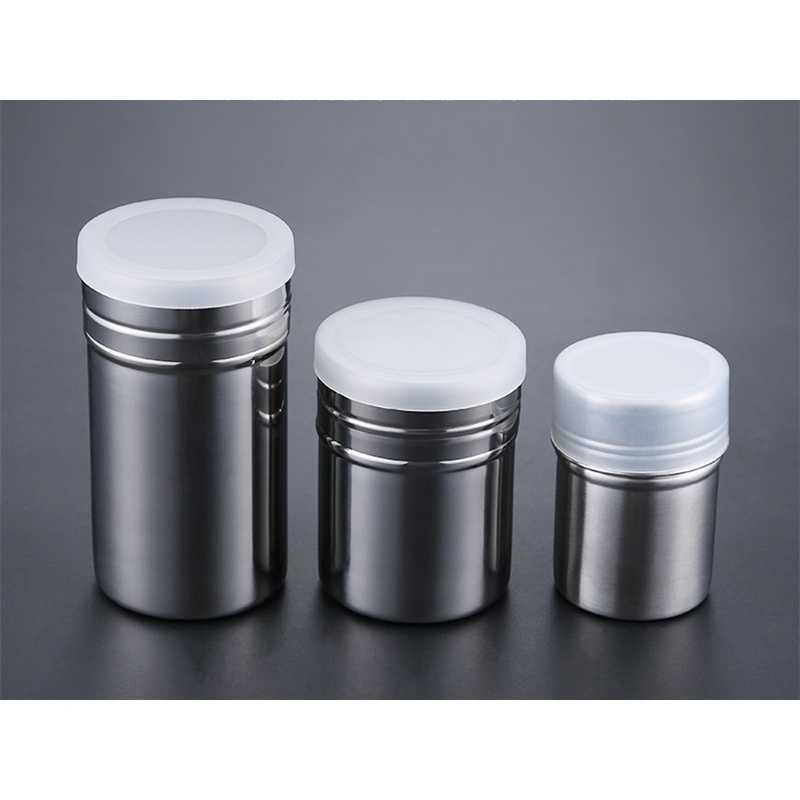 Powder Sugar Shaker With Lid Stainless Steel Fine Mesh Duster Sifter