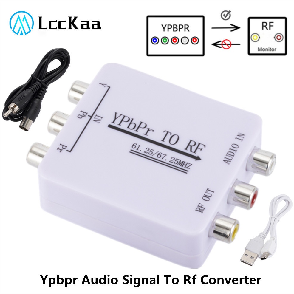 LccKaa Ypbpr To RF Converter Audio Signal Decoder Radio Frequency