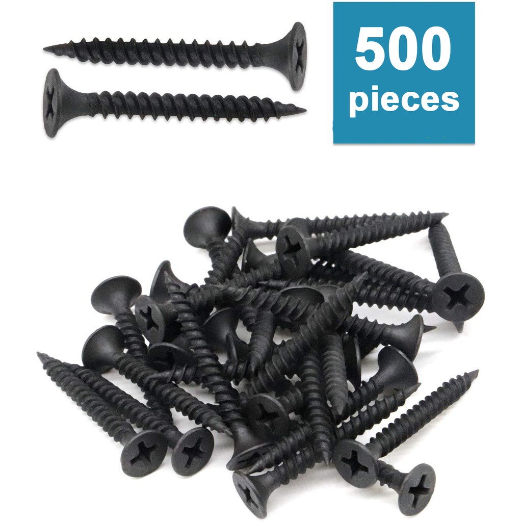 Gypsum Black Screw Wood & Metal (500 pcs) Shopee Philippines