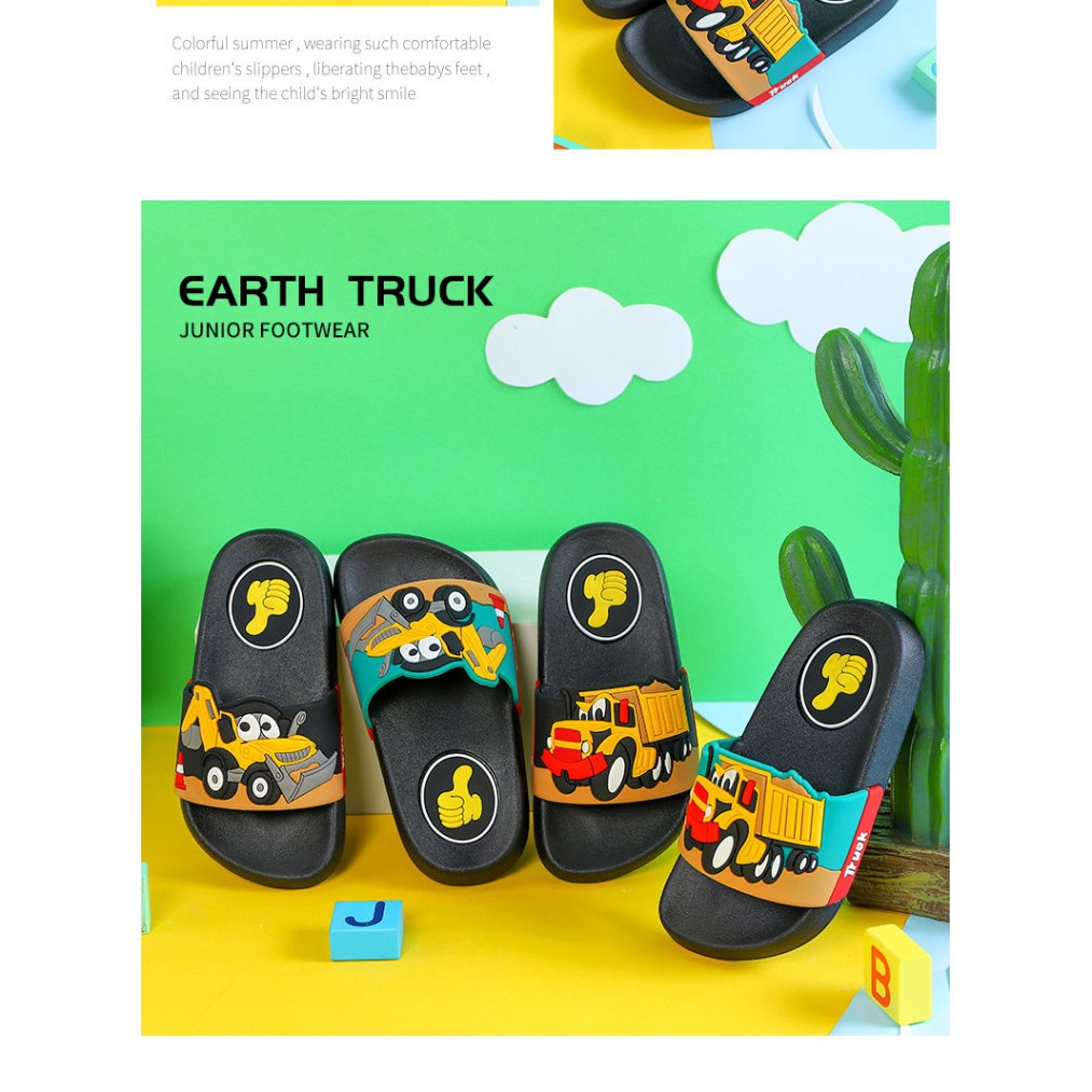 snug[Delivery in Manila] Earthmoving truck cartoon shoes children