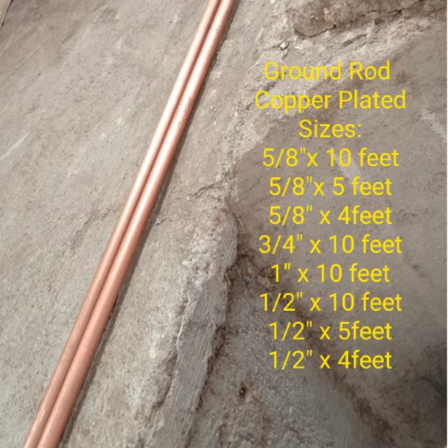 Ground Rod 5/8 x 4ft. copper plated Shopee Philippines