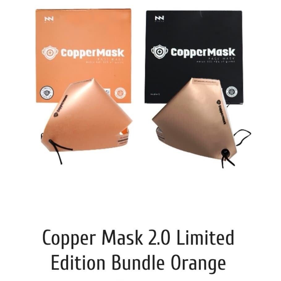 COPPER MASK Version 2.0 Face Mask (1 Set of SelfDisinfecting Mask + 10
