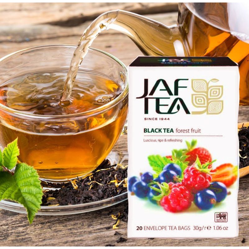 JAF TEA SINCE 1994 BLACK TEA FOREST FRUIT FLAVOR IMPORTED 20 BAGS