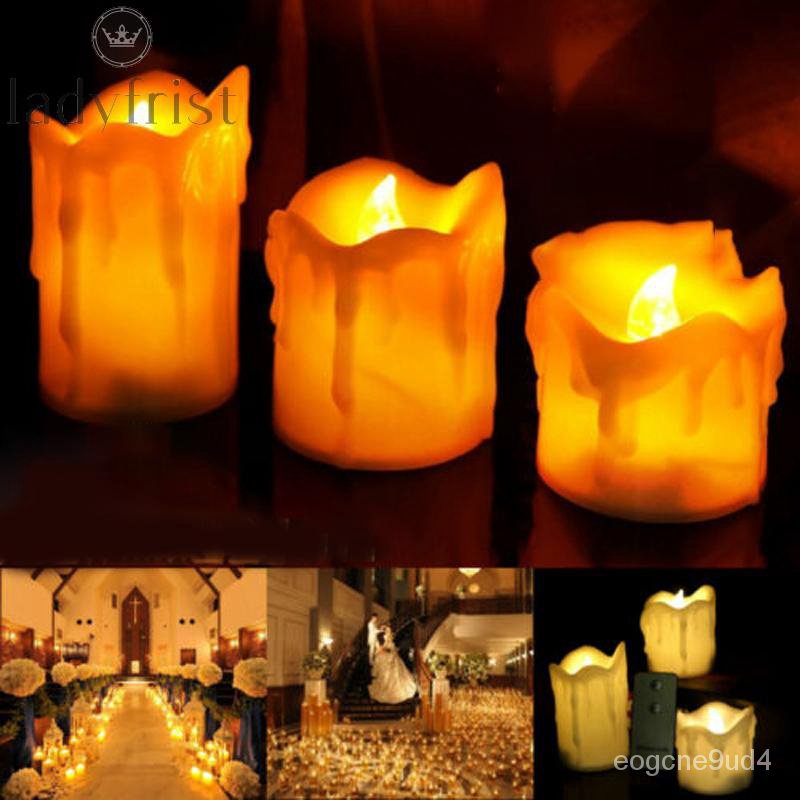 Candle lights Party Weddings Set Votive Electric Battery Powered Remote
