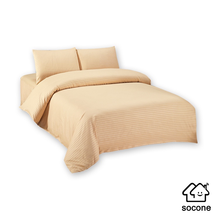 Socone Elegant Hotel Quality Single Bedding Set （1 Fitted Sheet, 1