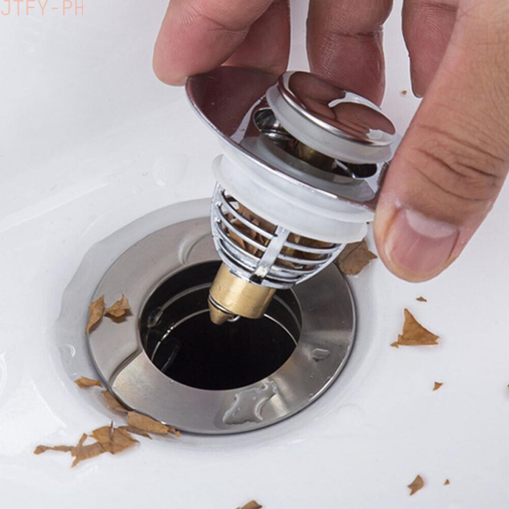 Water Bouncing Core Bathtub Drain Filter Plug Stopper PopUp Pushtype