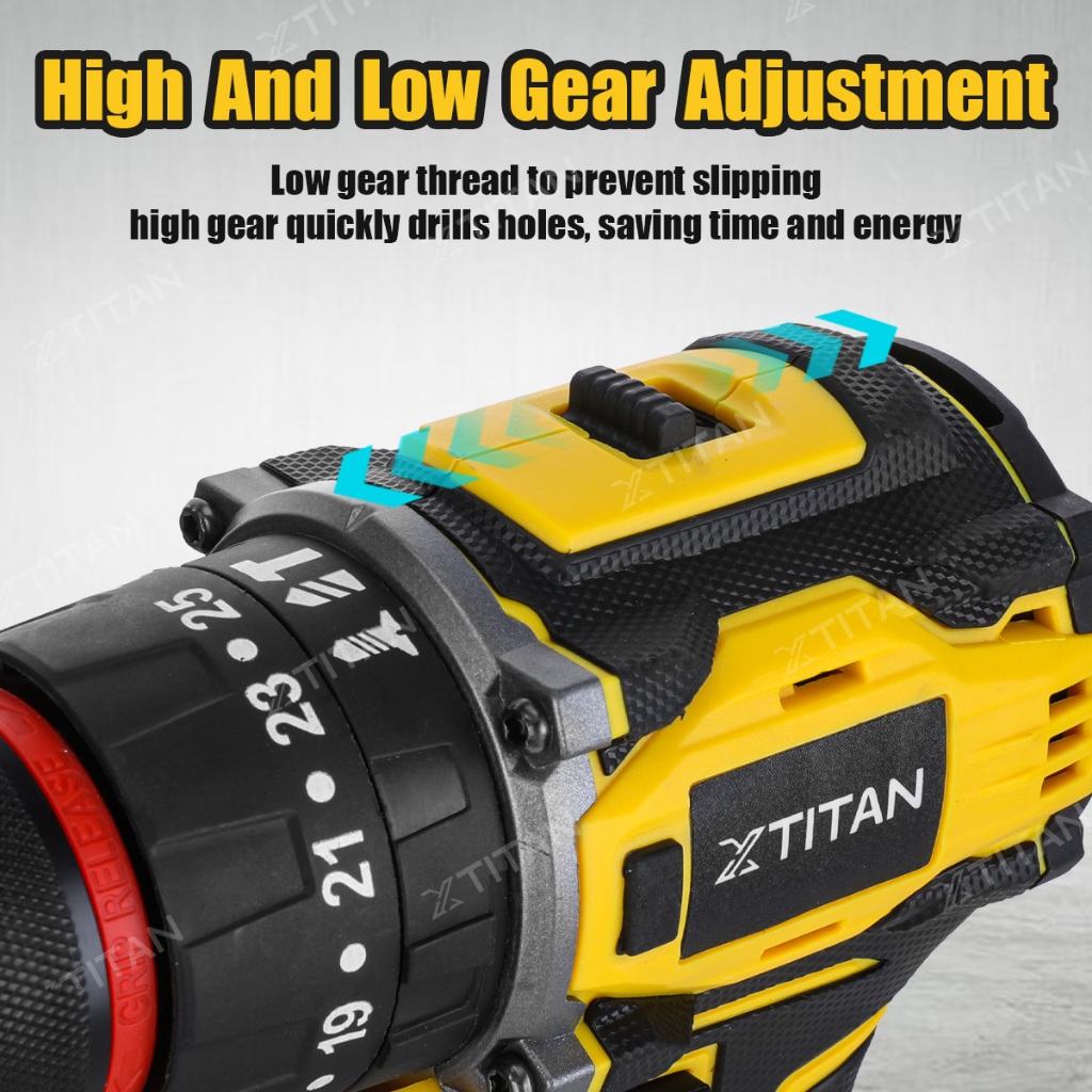 Heavy XTITAN Duty Brushless Cordless Electric Drill Impact Wrench