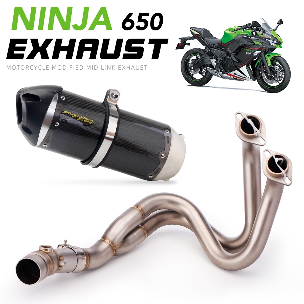 Full Exhaust System Pipe for Kawasaki Ninja 650 Z650 Model Year 2021