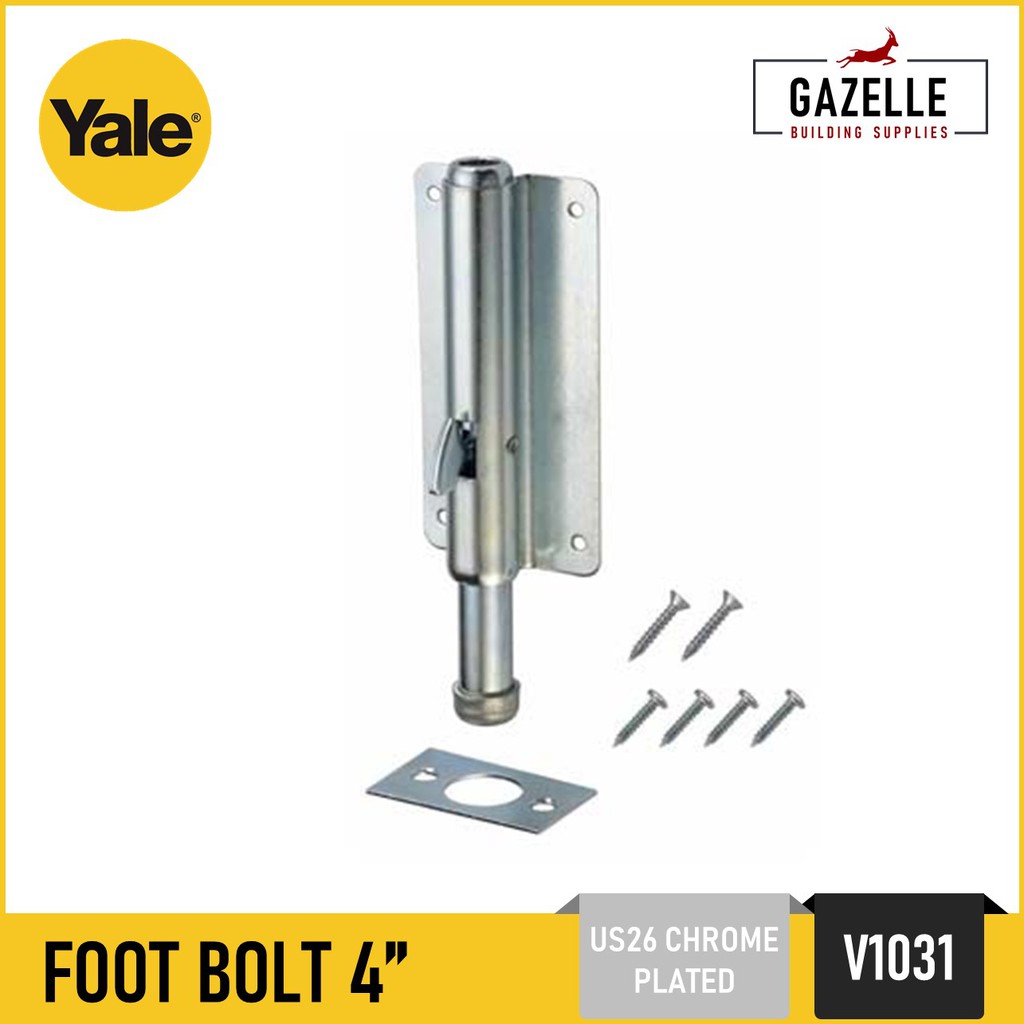 Yale Foot Bolt 4 (Brass / Chrome / Antique) V1031 Shopee Philippines