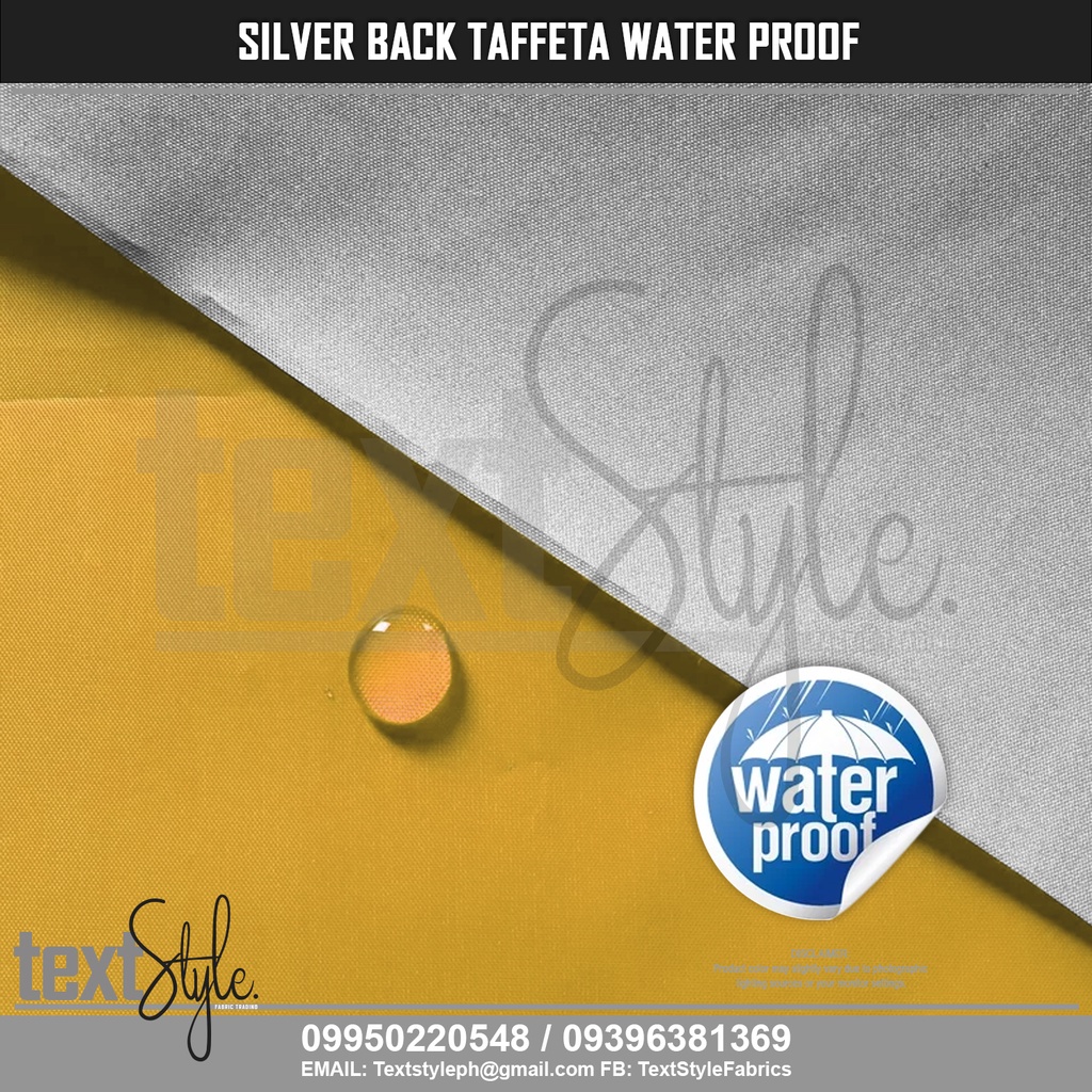 Textstyle Silver Back Taffeta Fabric Water Proof Umbrella Fabric Rain