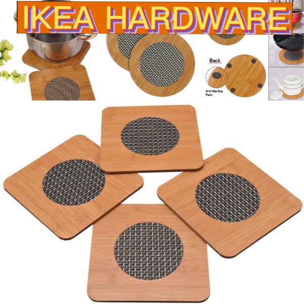 COD Multipurpose Round Wooden Heat Pad Table Mat Heat Insulation Pot