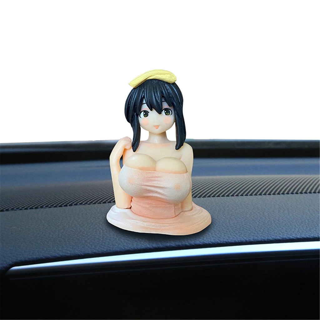 Cute Chest Shaking GirlsCar Ornaments Cartoon Kawaii Car Dashboard