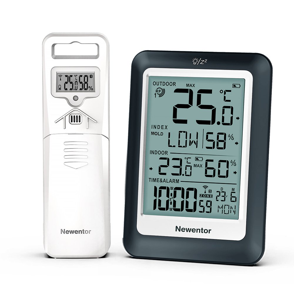 Newentor Thermometer Hygrometer Household Weather Station Wireless