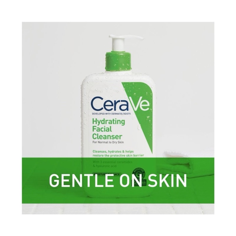 CeraVe Hydrating Face Wash, Facial Cleanser for Normal to Dry Skin,m