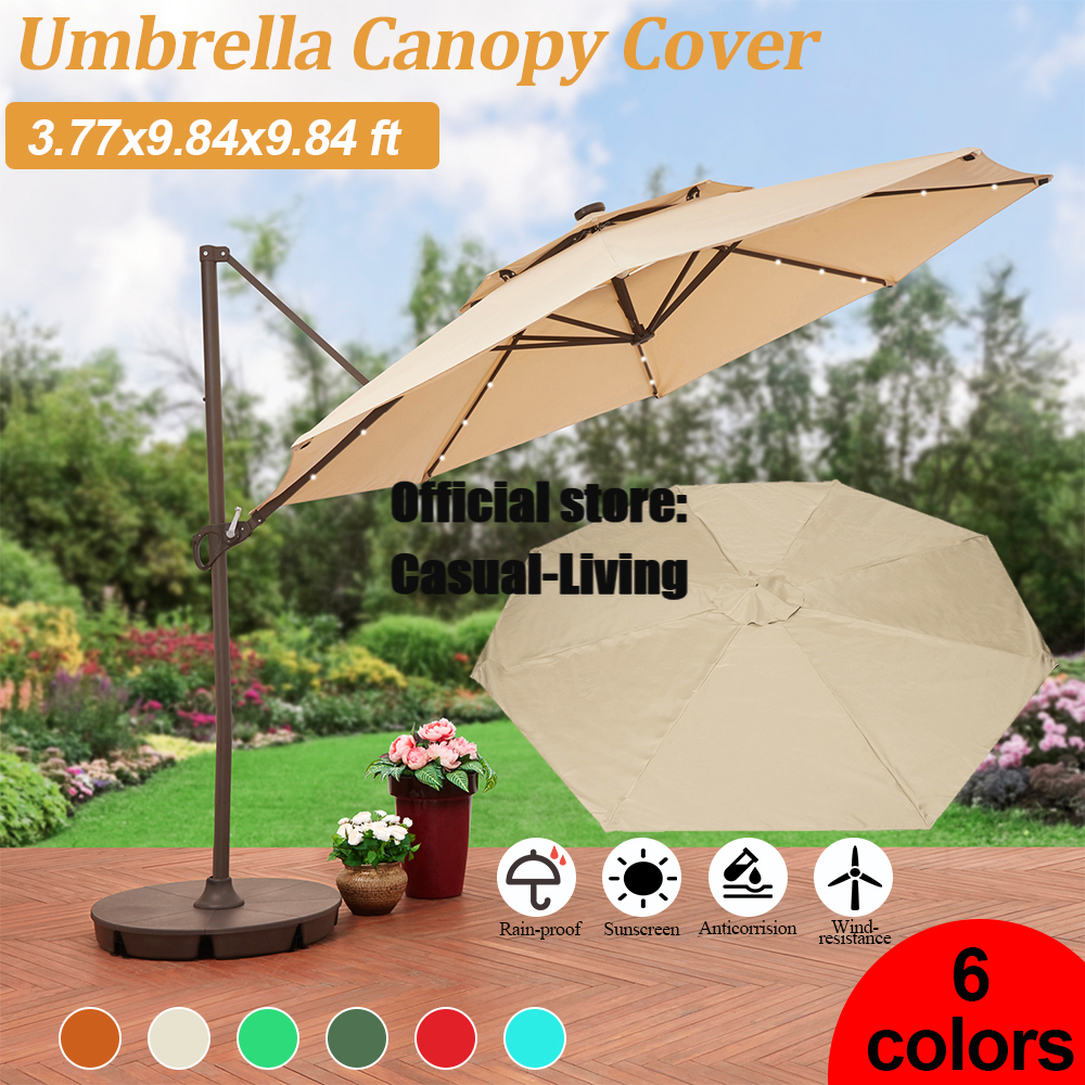 8 Arm OUTDOOR Umbrella Canopy Replacement Fabric Garden Parasol Roof