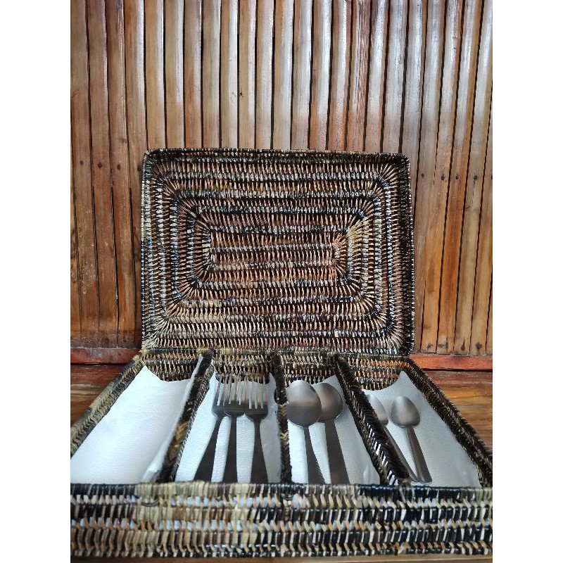 Spoon and fork Tray with Cover(native) Shopee Philippines