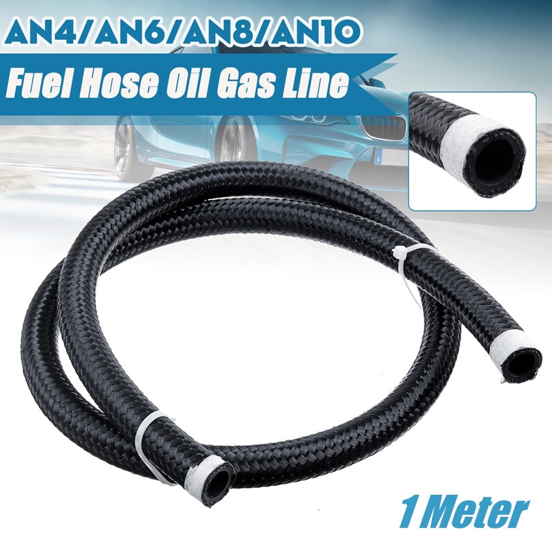 1M AN4/AN6/AN8/AN10/AN12 Universal Car Fuel Hose Oil Gas Line Nylon