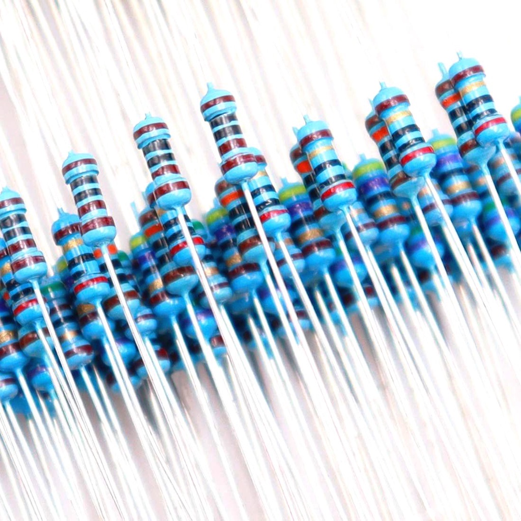 5pcs 1/4W 1 Metal Film Resistor Carbon Resistor 3.3Ω Ohm 1MΩ Ohm