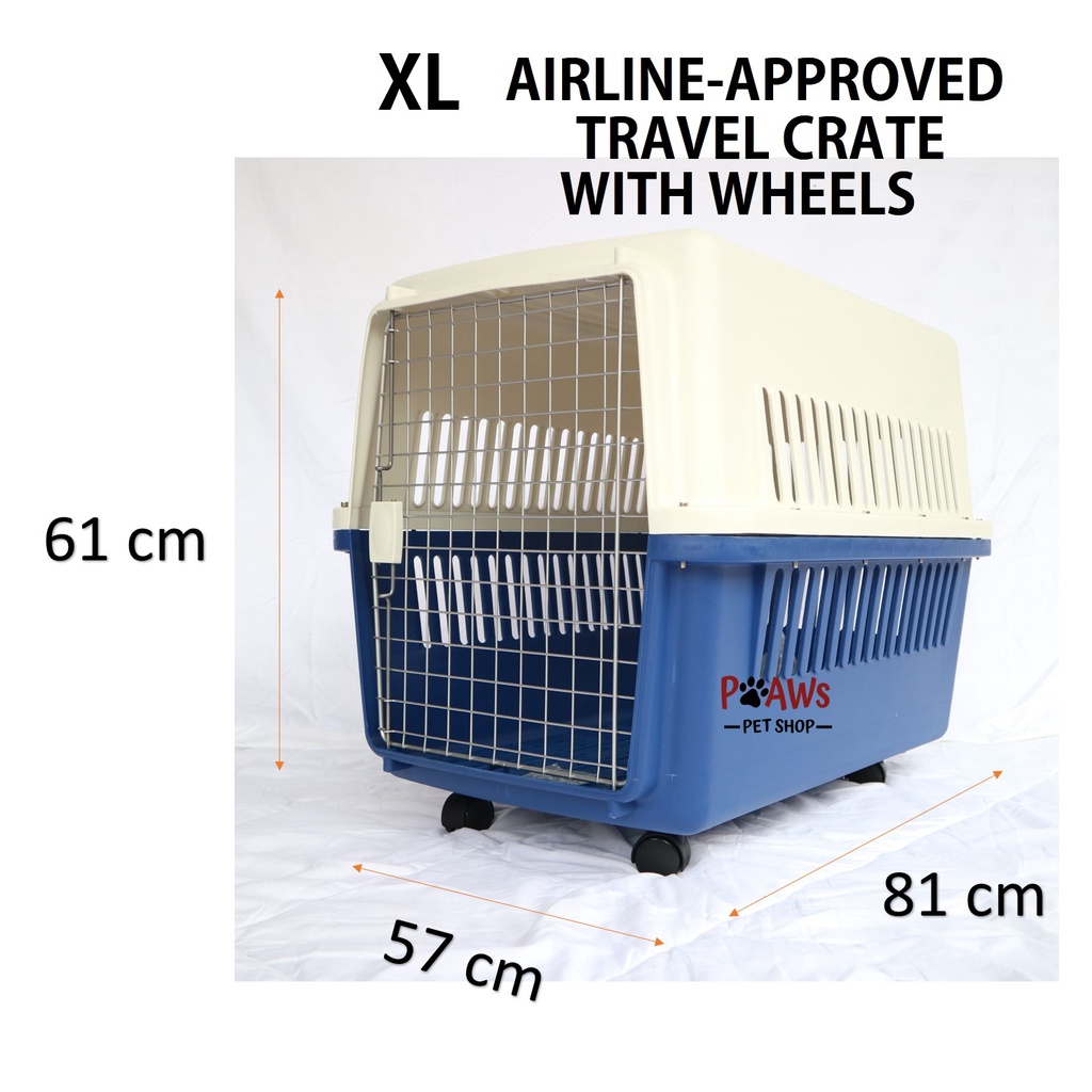 XL XXL Pet carrier travel cage cat dog crates with wheels, airline