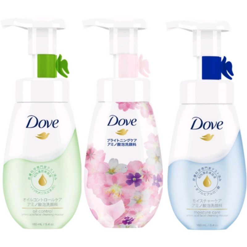 DOVE Amino Acid Facial Cleansing Mousse Moisture Brightening Care Oil