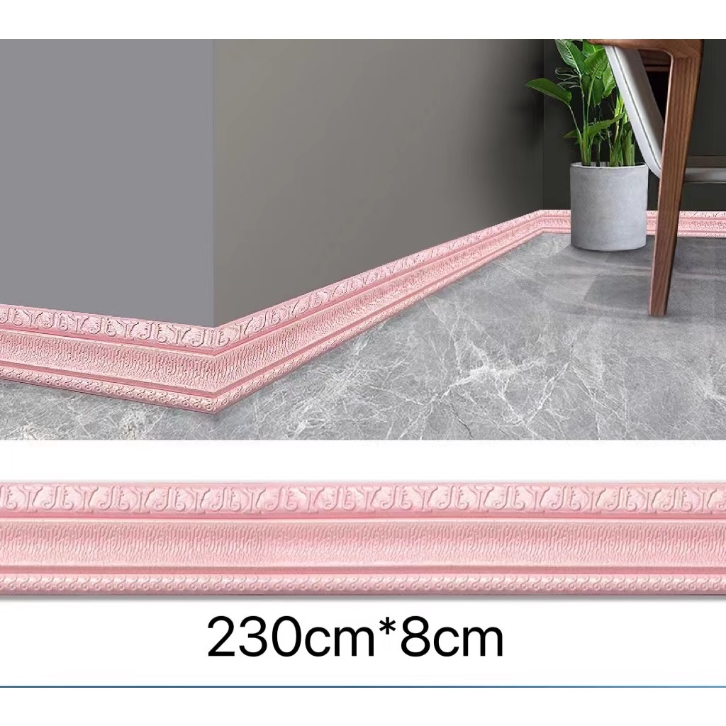 Border wall sticker foam top corner line selfadhesive plaid wallpaper