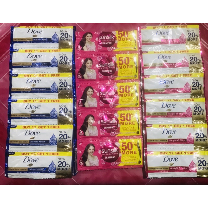 Sunsilk & Dove Shampoo sachet 12ml Shopee Philippines