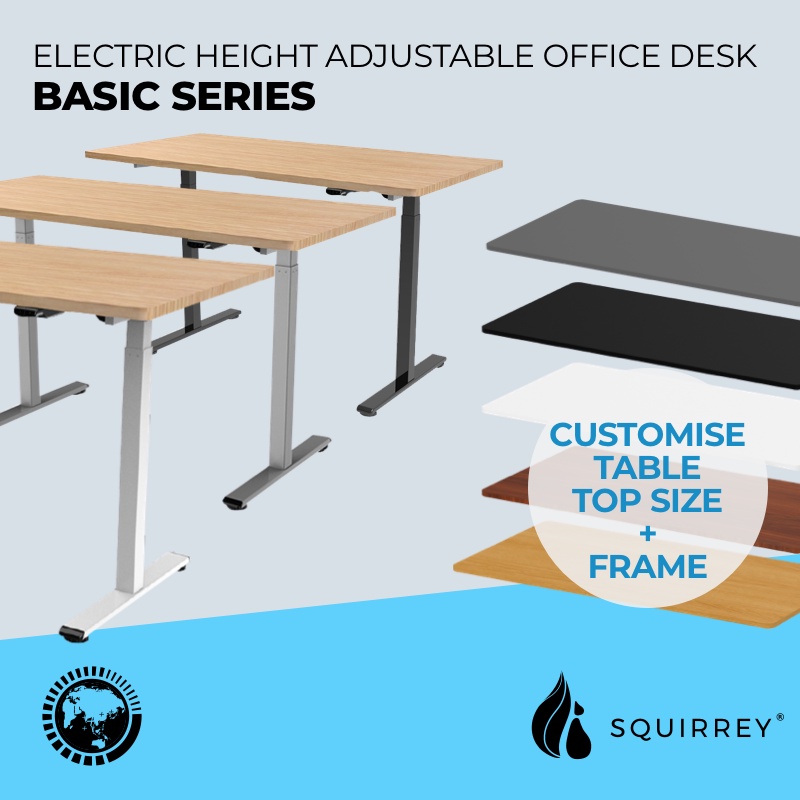 Squirrey Electric Height Adjustable Office Desk Basic Series [Custom