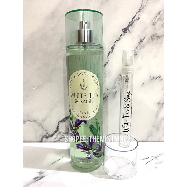 White Tea & Sage Bath & Body Works Mist in 10mL Shopee Philippines