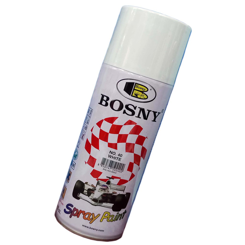 BOSNY SPRAY PAINT WHITE NO. 40 ( 400 ML PER CAN ) Shopee Philippines