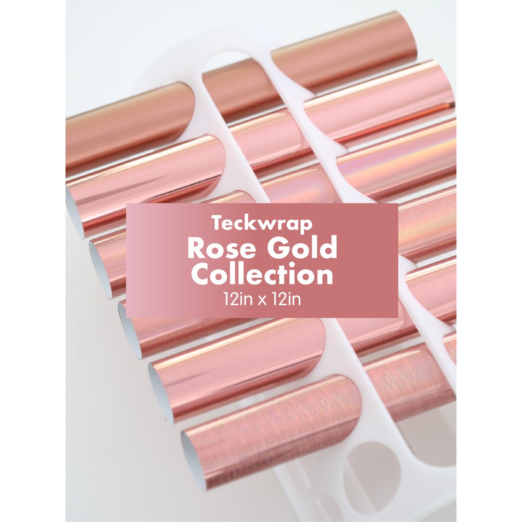 Teckwrap Rose Gold Collection Adhesive Vinyl Stickers 12x12 Cricut