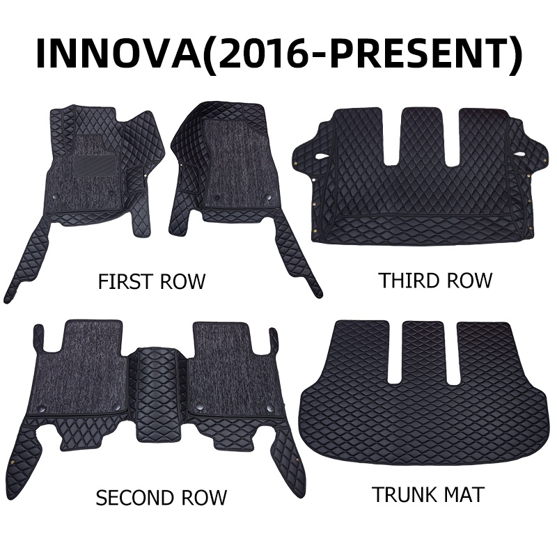 20042024 Toyota Innova Matting 7D Double Layer Car Floor Mats Deep