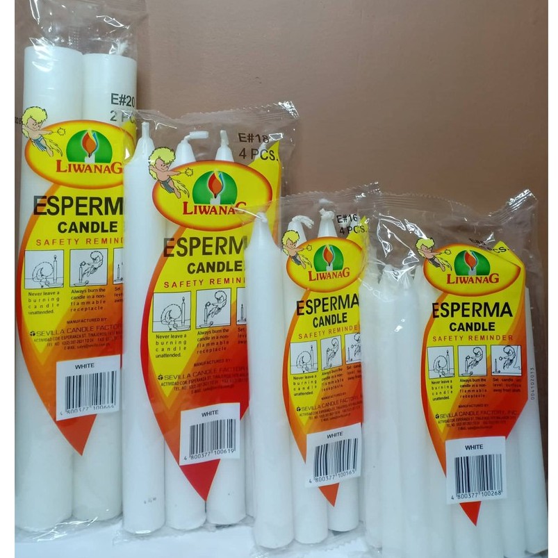 Liwanag Esperma Candle (in 2,3,5,6,16,18,20) Shopee Philippines
