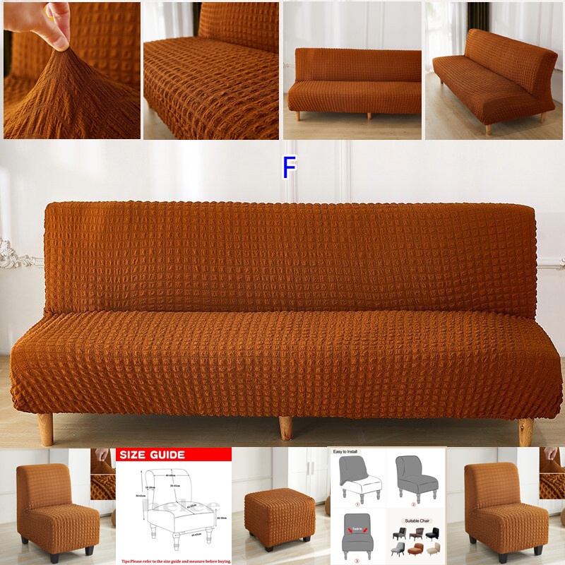 Seersucker sofabed cover 160190cm stretchable bed cover without