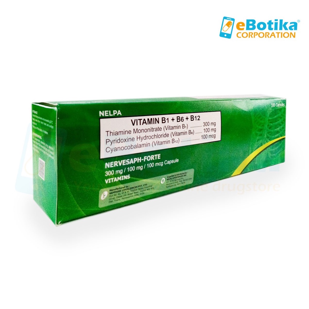 NervesaphForte (Vitamin B1+B6+B12) (10pcs Capsule) Shopee Philippines