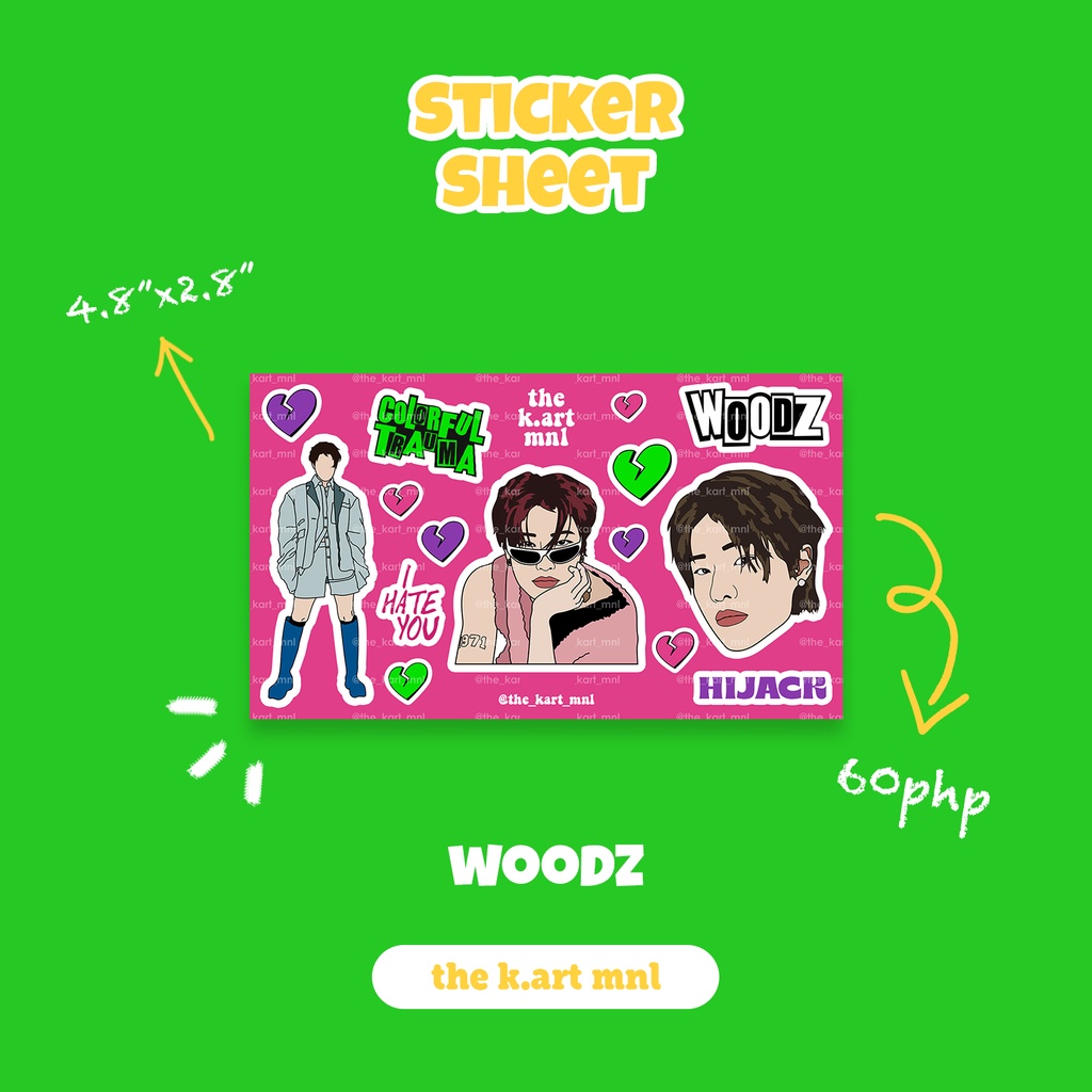 WOODZ COLORFUL TRAUMA Ver. MINI STICKER SHEET Shopee Philippines